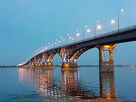 Saratov Bridge across Volga River