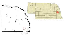 Location of Memphis, Nebraska