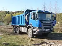 Scania P&nbsp;380 tipper truck in Russia.