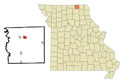 Location of Lancaster, Missouri