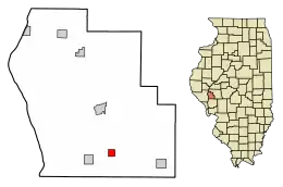 Location of Alsey in Scott County, Illinois.