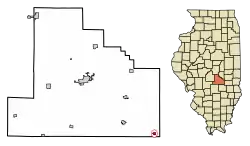Location of Sigel in Shelby County, Illinois.