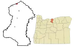 Location in Oregon