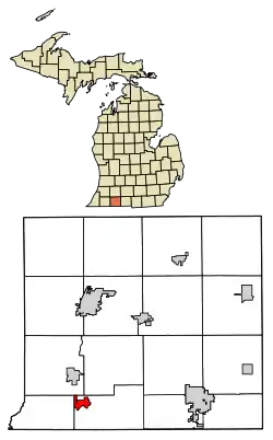 Location of White Pigeon, Michigan