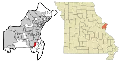 Location of Sappington, Missouri