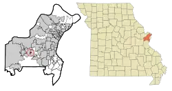 Location of Winchester, Missouri