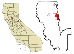 Location in Sutter County and the state of California
