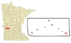 Location of Kerkhoven, Minnesota