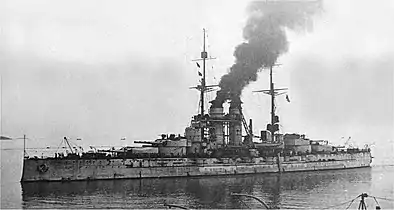 Austro-Hungarian built dreadnought class battleship SMS&nbsp;Szent István at Pula (military dock)