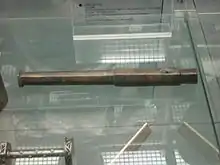 The Tannenberg handgonne is a cast bronze firearm. Muzzle bore 15–16&nbsp;mm. Found in the water well of the 1399 destroyed Tannenberg castle. Oldest surviving firearm from Germany.
