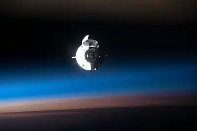 Cargo Dragon approaching the ISS