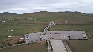 The main road leading to the statue