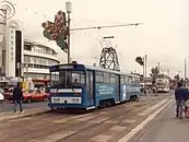 Centenary tram No. 642 at the Pleasure Beach in August 1990