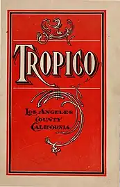 Cover of 1903 guide to Tropico (Online Archive of California)