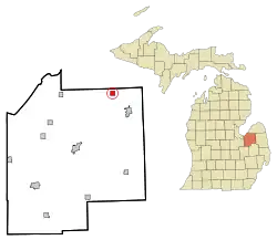 Location of Gagetown, Michigan