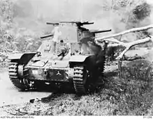 Disabled Type 95 Ha-Gō light tank from the 14th Tank Regiment.