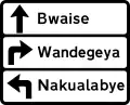 Stack-type advance direction sign - Other roads.