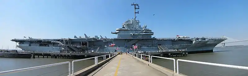 USS&nbsp;Yorktown: the first aircraft carrier converted into a museum.