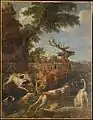 Un cerf poursuivi par des chiens (Stag Pursued by Dogs), François Desportes, 1703