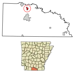 Location of Norphlet in Union County, Arkansas.