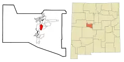 Location of Tome-Adelino, New Mexico