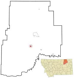 Location of Glasgow, Montana