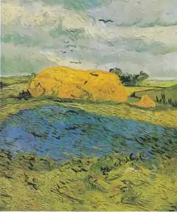 Wheat Stack Under Clouded Sky, July 1890, Kröller-Müller Museum, Otterlo, Netherlands (F563)