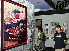 Exhibited picture of My Lai massacre aftermath
