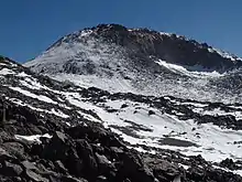 View of the main summit from central summit plateau