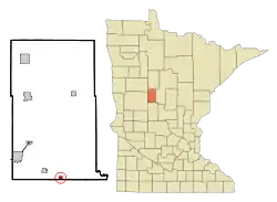 Location of Aldrich, Minnesota