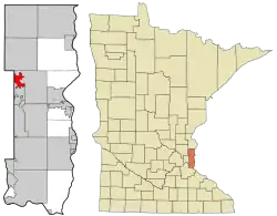 Location of the city of Dellwoodwithin Washington County, Minnesota
