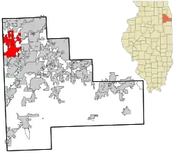 Location of Plainfield in Will County, Illinois