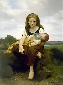 William-Adolphe Bouguereau, The Elder Sister (1869), 130.2 × 97.2 cm.