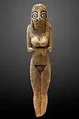 Mortuary figurine of a woman; 4400–4000&nbsp;BC; crocodile bone; height: 8.7&nbsp;cm; Louvre