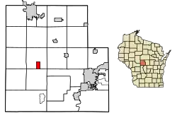 Location of Pittsville in Wood County, Wisconsin.