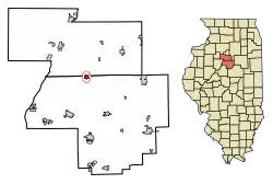 Location in Woodford County, Illinois