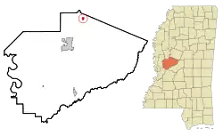 Location of Eden, Mississippi