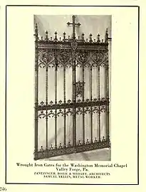 Harrison Memorial Gates (1918), by Samuel Yellin,