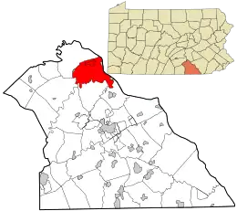 Location in York County and the state of Pennsylvania.