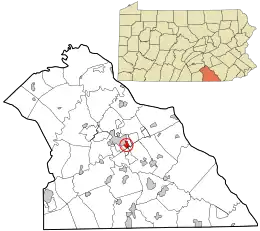 Location in York County and the state of Pennsylvania.