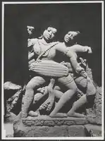 Bas-relief of kendang at Prambanan